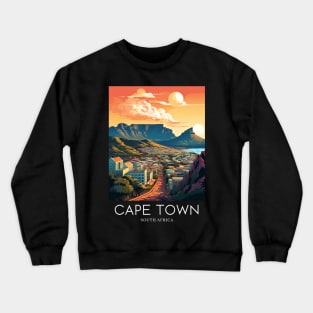 A Pop Art Travel Print of Cape Town - South Africa Crewneck Sweatshirt